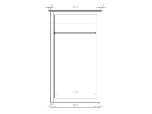Шкаф распашной Классика Люкс-3.10 МДФ - фото 3
