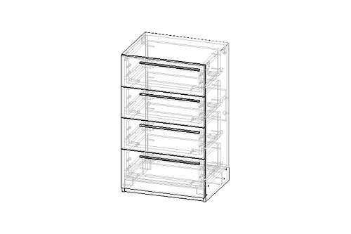 Комод Лорена Пакс-2 Дуб Табачный - фото 4