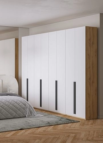 Шкаф распашной Хейсон-19 Белый Дуб Золотистый - фото 2