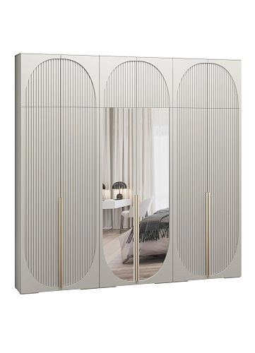 Шкаф распашной Брей-3.1 с антресолью Кашемир - фото 2