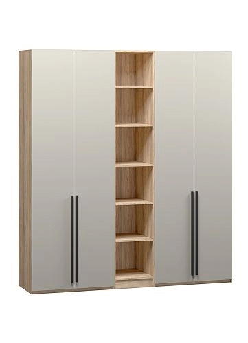 Шкаф распашной Хейсон-17 Кашемир Блэквуд Ячменный - фото 3