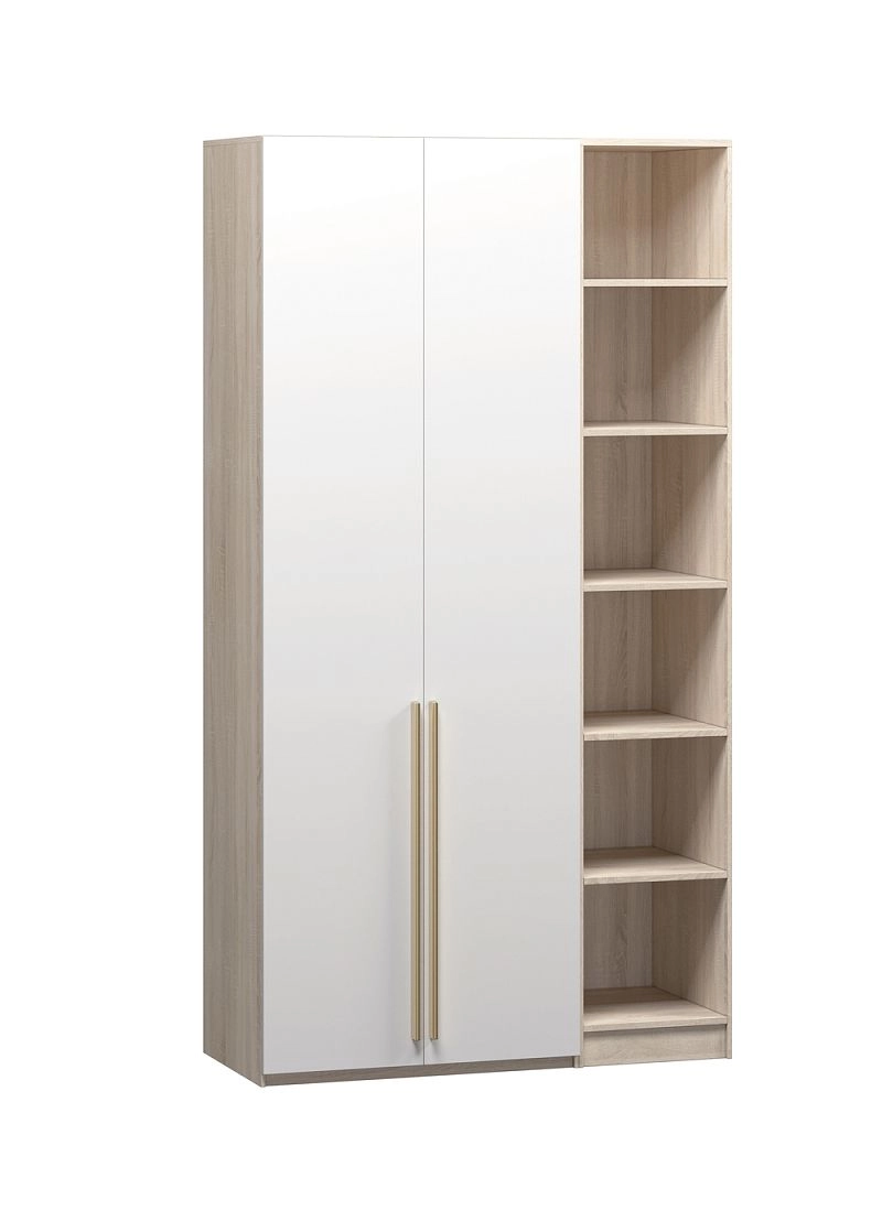 Шкаф распашной Хейсон-23 Белый Дуб Сонома - фото 3