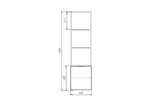 Стеллаж Салерно NEW 1 Черный - фото 4