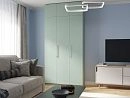 Шкаф распашной Калифорния-3 с антресолью Пастельный Зеленый