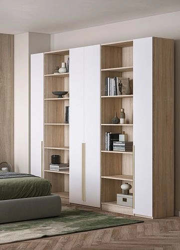 Шкаф распашной Хейсон-3 Белый Дуб Сонома - фото 2